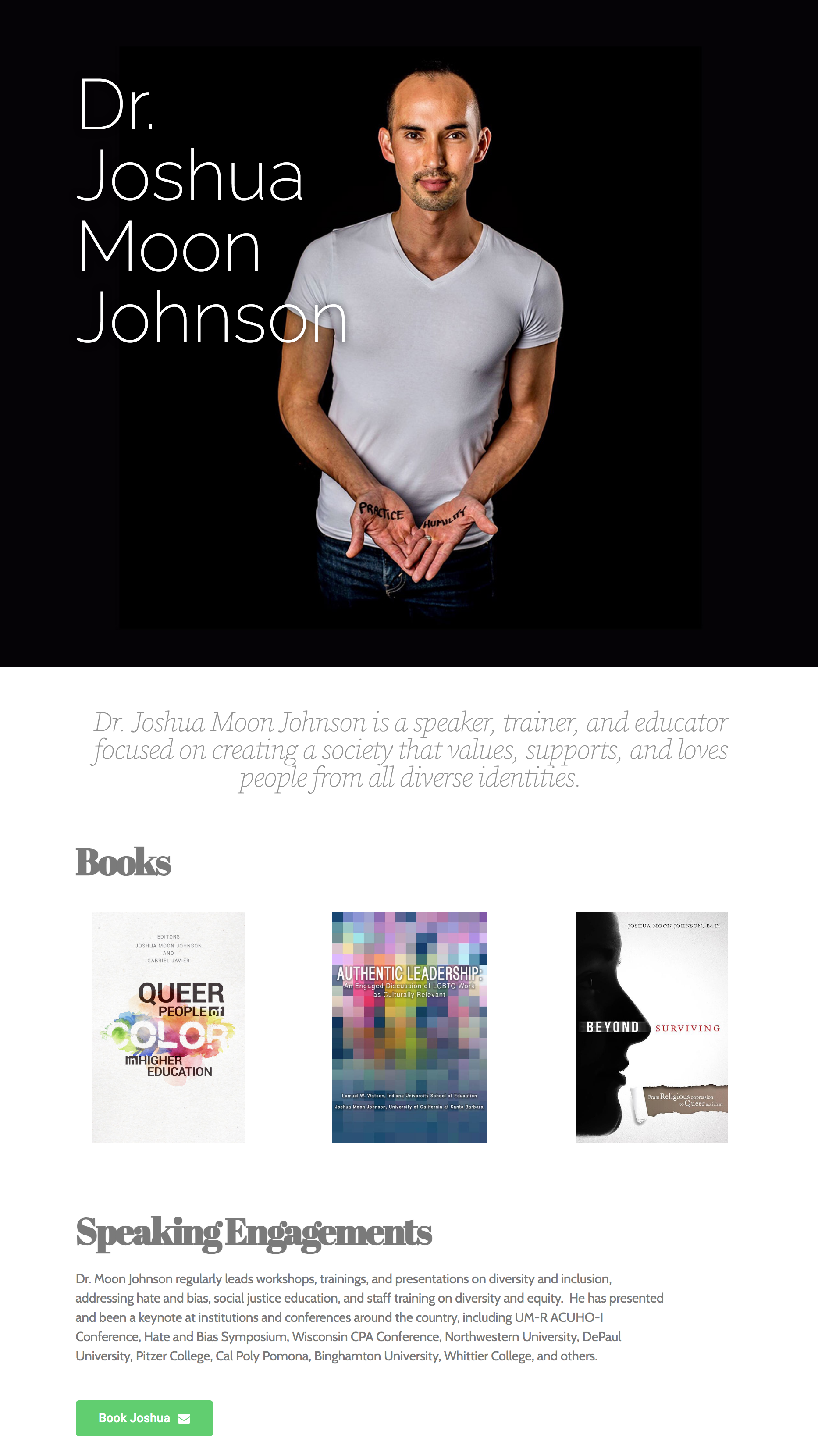 Joshua Moon Johnson Banner Website